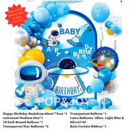 Astronaut Planet Space Theme Balloon Birthday Decoration Kids Birthday Angkasawan Belon Hari Jadi Ka