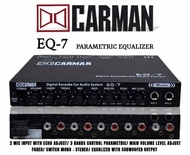 CARMAN

EQ-7

PARAMETRIC EQUALIZER FADER/ SWITCH MONO - STEREO/ EQUALIZER WITH SUBWOOFER OUTPUT