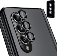 AUOVIEE เคสป้องกันเลนส์กล้องถ่ายรูปกระจกเทมเปอร์แหวนโลหะสำหรับ Samsung Galaxy Z Fold 4 3 Z Flip 4 3 ZFold ZFlip Flip3 Fold4 4ฝาหลัง