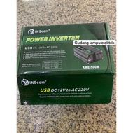 POWER INVENTER INScom USB DC 12v to AC 220v KME-500w