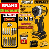 [Free 2xBattery] DeWalt-DCD999B- Brushless Impact Driver 20V 1080NM Torque Cordless Impact Wrench 5-