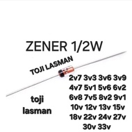 MERAH RM74... ZENER DIODE 1/2W 0.5W 1/2 w 0.5 w HALF RED DIODE VOLT v voltage 2.7v 2v7 3.3v 3v3 3v6 