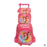 Children backpack with Wheels kids Trolley Bags For School Rolling backpack Bag For girl boy Travel