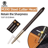 WUTA 3 in 1 Leather Groover Tool Set M390 Steel Head Adjustable Edge Crease Stitching Groover DIY Le