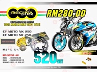 SPROCKET SET (14T & 41T -520) + CHAIN 520 - CFMOTO - CF 250NK/ 250SR (100% ORIGINAL REGINA CHAIN FRO