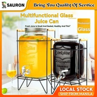 4L 5L 8L 10L Juice Drink Glass Jar Dispenser with Stand and Faucet