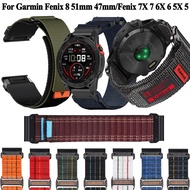 22mm 26mm Nylon Strap for Garmin Enduro 3 2 Tactix7 Fenix 8 E 7x 6 5 Plus 3 HR Epix Pro Mk3 2 G1 For