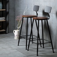 Stool Bar Stool Modern Simplicity Iron Art High Footrest Back Support Home Use Pub Shop Front Counte
