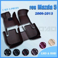 RHD Car floor mats for mazda 5 2008 2009 2010 2011 2012 2013 Custom auto foot Pads automobile carpet cover