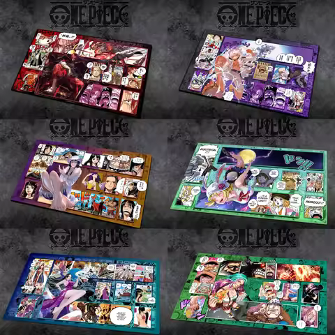 60*35*0.3Cm Diy One Piece Luffy Shanks Comic Version Teach Dedicated Game Card Mat OPCG Battle Game 