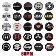 60MM OZ Wheel Cover Sticker RAYS Blank Logo Rim Cap Badge Wheel Center Hub Emblem