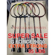 SUPER Racket Badminton LI-NING lining G Force 9000 EXTRA STRONG (UP TO 35 LBS) ORIGINAL