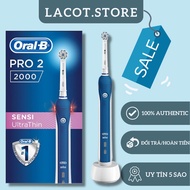 [ORAL-B] Oral-b PRO 2 2000s Electric Brush - SensiUltrathin Blue