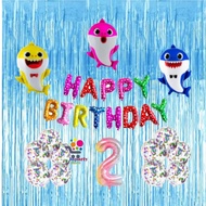 Birthday Balloon Decoration Package/Happy Birthday Baby Shark