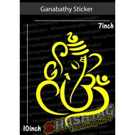 Ganabathy Sticker, Vinayagar Sticker, Design 3 Vinayagar, Pillayar Sticker, Hindu God Sticker