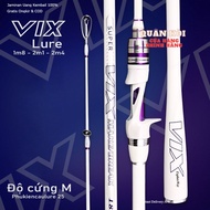 VIX premium lure fishing rod with Fuji ring, carbon material, super durable 2-piece lure fishing rod