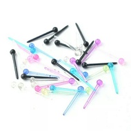 30-200 Piece Ear Bar a Ears Pierced Plastic Allergy Ear Stud Not included with Stopper Plug(Send Ran