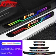New Toyota TRD Sports Laser Car Threshold Protection Sticker Colorful Reflective Car Door Sill Scrat