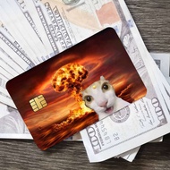 cat funny Credit Card Debit Card Waterproof Sticker Bank Bus Card Protective Film Sticker