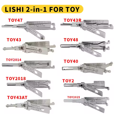Auto Lishi 2in1 TOY43AT TOY48 TOY2 TOY2014 TOY2018 TOY43 TOY43R Open Car Door Pick Tool Locksmith To