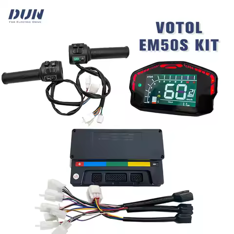 VOTOL Controller Kit EM50S Hall Sensor PMSM Motor DKD Display and Throttle Multi-Functional