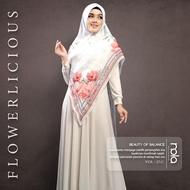 3P9U9- Nola-Khimar Printing V27 Instant 2-Layer Hijab Broken White Edition Ceruti Ceruty