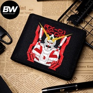 Men's Canvas Wallet Premium Men's Canvas Wallet Short Folding Wallet Dual Multicard GUNDAM MOTIF