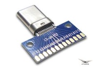 【洋將】USB3.1 TYPE-C 滿針24+2PIN (公座)轉接板 USB3.1 Type C導通測試母座治具 $K