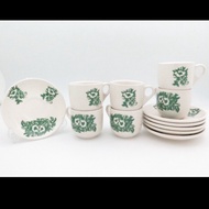 1 Set of 6 Kopitiam Cups/Ceramic Cups/Coffee Cups