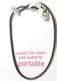 lampu LED mesin jahit portable butterfly