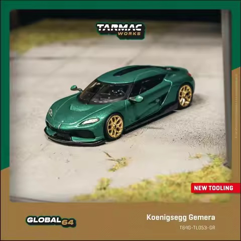 In Stock TW 1:64 Koenigsegg Gemera Green Collection Toys Diecast Car Model Tarmac Works