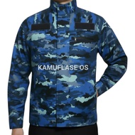 Jaket Loreng TNI AU Jaket Army Kamuflase OS Pakaian Pria Atasan Jaket Bomber
