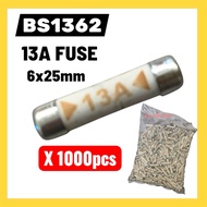 13A PLUG TOP FUSE 13A Plug Top Fuse /Fuse Plug / Plug Fuse 13A BS1362 6x25mm 1000pcs