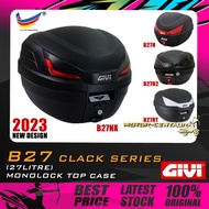 KOTAK/BOX GIVI MONOLOCK TOP CASE CLACK B27 B27N, B27N2, B27NT, B27NX [BASE PLATE INCLUDED]