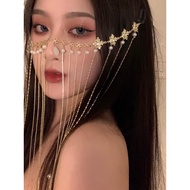 Exotic Face Curtain Dunhuang Veil Antique Face Covering Veil Tassel Ancient Costume Headdress Coveri