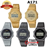 CASIO ของแท้ รุ่น A171 Vintage Retro นาฬิกาผู้ชาย นาฬิกาผู้หญิง สำหรับทุกเพศ สายเหล็ก รับประกัน 1 ปี A171 A171WE-1A A171WEG-9A A171WEGG-1A A171WEMG-9A