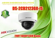 DS-2CD2123G0-IS 2MP 2MP EXIR Dome HIKVISION CCTV CAMERA 1YEAR WARRANTY