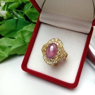 🌟สินค้าแนะนำ🌟 🍀 แหวนทับทิม ล้อมเพชร แหวนเงินแท้เคลือบทอง ฝังพลอยทับทิม พลอยสีแดง สวยมาก New