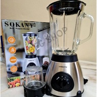 Sokany/silver crystal Multi Purpose Blender  steel machine with glass jar