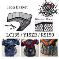 Bakul Besi iron Basket diamond shape jaring halus padat Yamaha LC135 Y15ZR Honda RS150