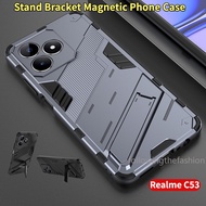 Casing For Realme C53 4G 2023 Narzo N53 C 53 C51 Phone Case Armor Bracket With Holder Stand Fashion 