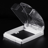 Plastic Wall Switch Waterproof Cover Box Wall Light Panel Socket Doorbell Flip Cap Cover Clear