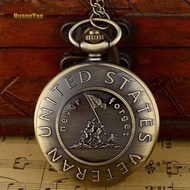HY Jam Saku Analog Vintage US Vetaran Army Perunggu Tulisan Never