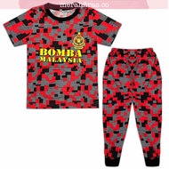 Set Baju Kadet Bomba Full Cotton-Sleepwear Boy Baju Tidur Budak Kanak Lelaki Pakaian Seragam Bomba-Baju Uniform Bomba