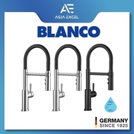 BLANCO CATRIS-S FLEXO CHROME/PVD STEEL/BLACK KITCHEN SINK MIXER