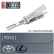 TOY2 Lishi 2-in-1 Car Pick and Decoder Tool Auto Lock Pick Penanda kunci kod pintu kereta LISHI TOY2