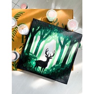 Paint By Number [Woodland] Bypainters 6 Colors 20X20Cm Canvas