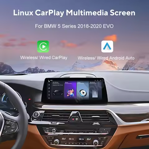 Wireless Carplay Linux System With Y-tube For BMW 5 Series G30 G31 G38 2018 - 2023 Autoradio Android