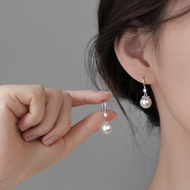 999 Sterling Silver Pearl Earrings 2026 Earrings Niche Female Light Luxury Earrings Free Mother Ster