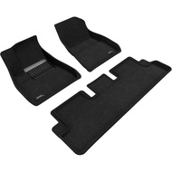 3D MAXpider Custom Fit Elegant Floor Mat (Black) Compatible with Tesla Model 3 2020-2023 - Full Set